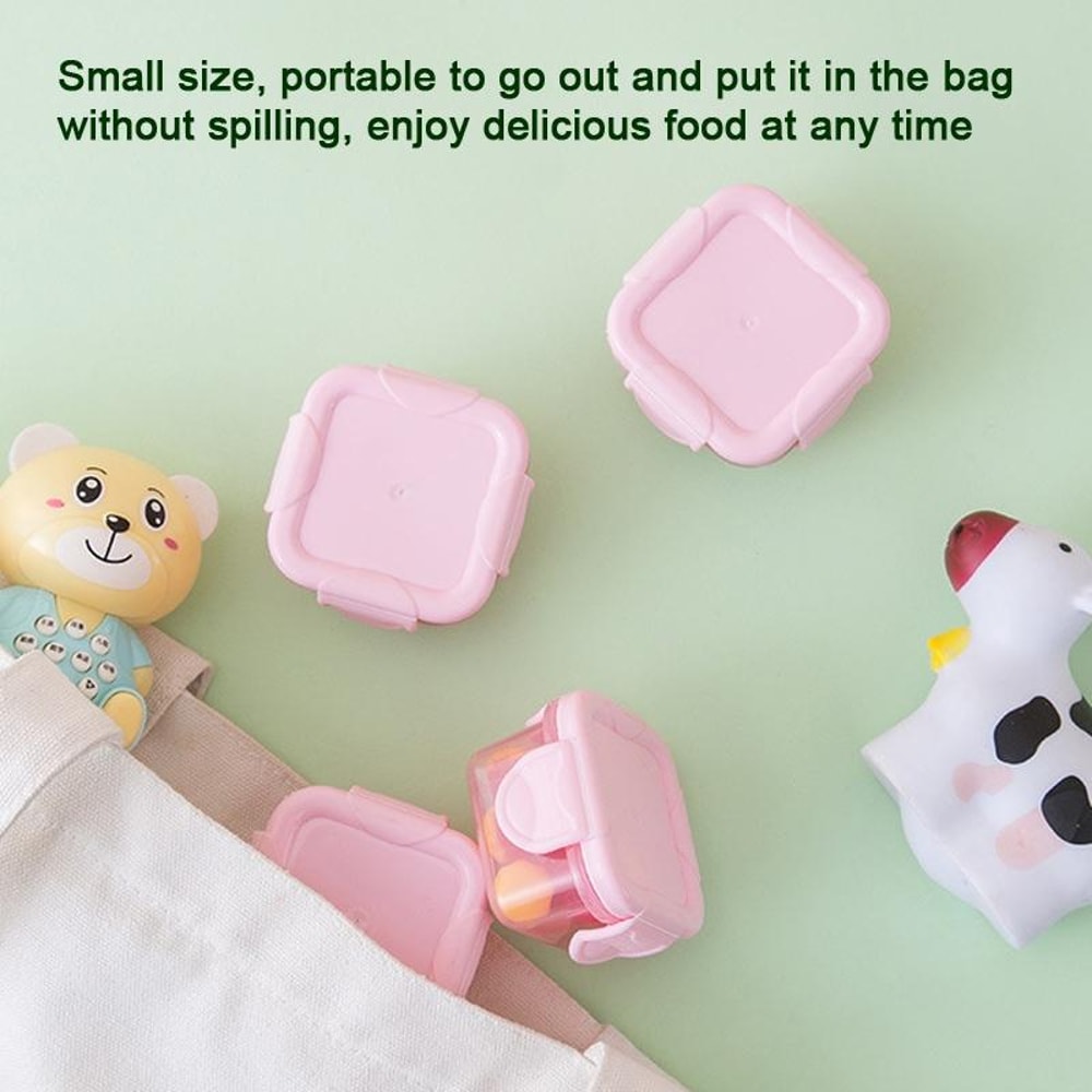 60ml Baby Food Storage Container Leakproof BPAFree Mini Portion Control Container Set 3