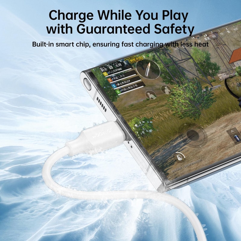 3A Fast Charging USB To USB C Cable Durable Flexible Data Sync Cord 3