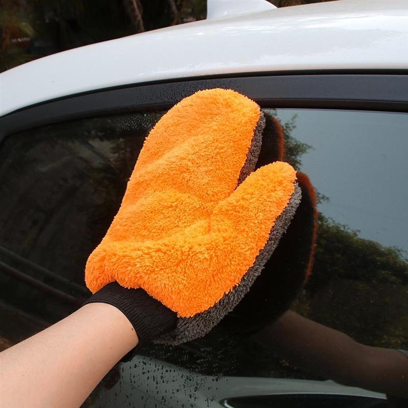 Premium Car Wash Mitt Coral Fleece Microfiber Wash Glove For Auto Motorcycle Home Cleaning 7