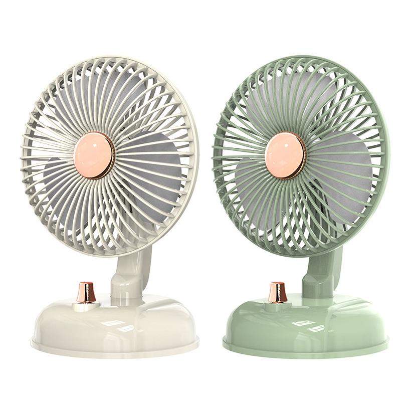 Retro Portable USB Fan With Quiet Oscillation And Adjustable Speed For Desk And Travel 0