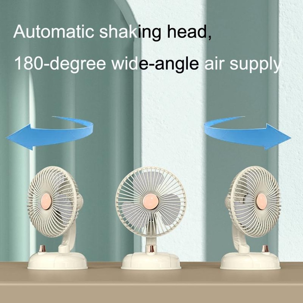 Retro Portable USB Fan With Quiet Oscillation And Adjustable Speed For Desk And Travel 5