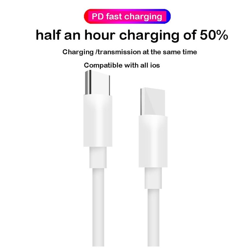 120W USB C Fast Charging Cable Type C To Type C Data Power Cord 2