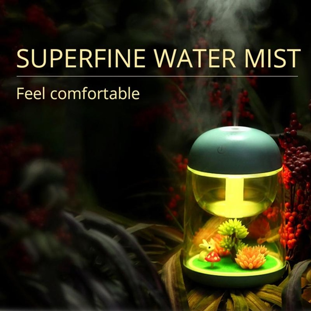 Portable USB Mini Humidifier With LED Light Quiet Car Diffuser Air Moisturizer 5