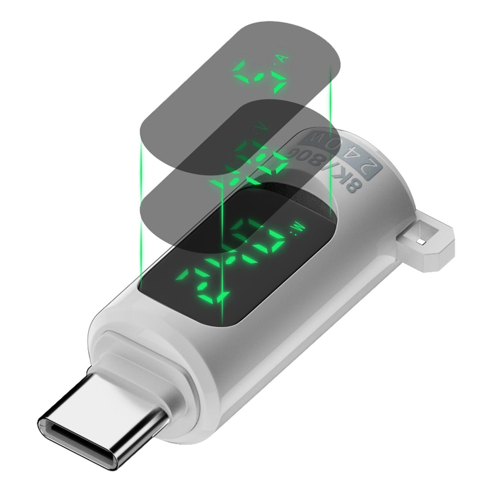 240W USB C To USB C Adapter With Display Fast Charging Data Cable Converter 0