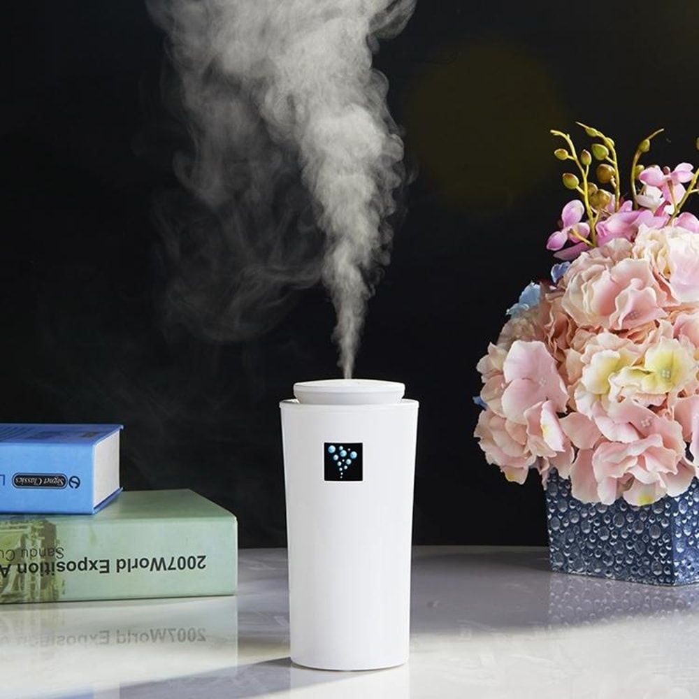 Portable Mini Humidifier with LED Night Light, Leak-Proof USB Air Humidifier for Home & Car