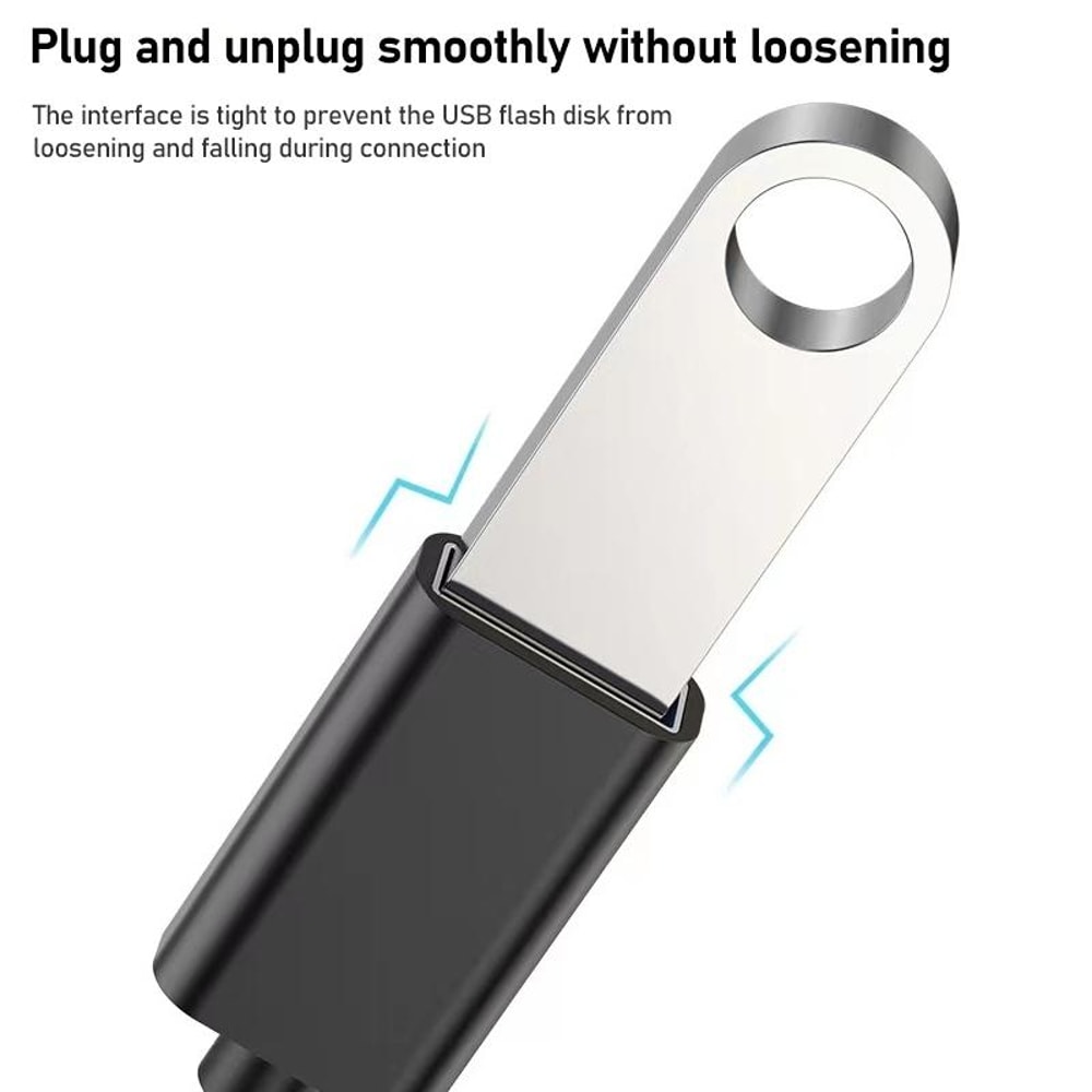 USB C OTG Adapter Cable Metal USB To USB C Male Fast Data Transfer Charger 1