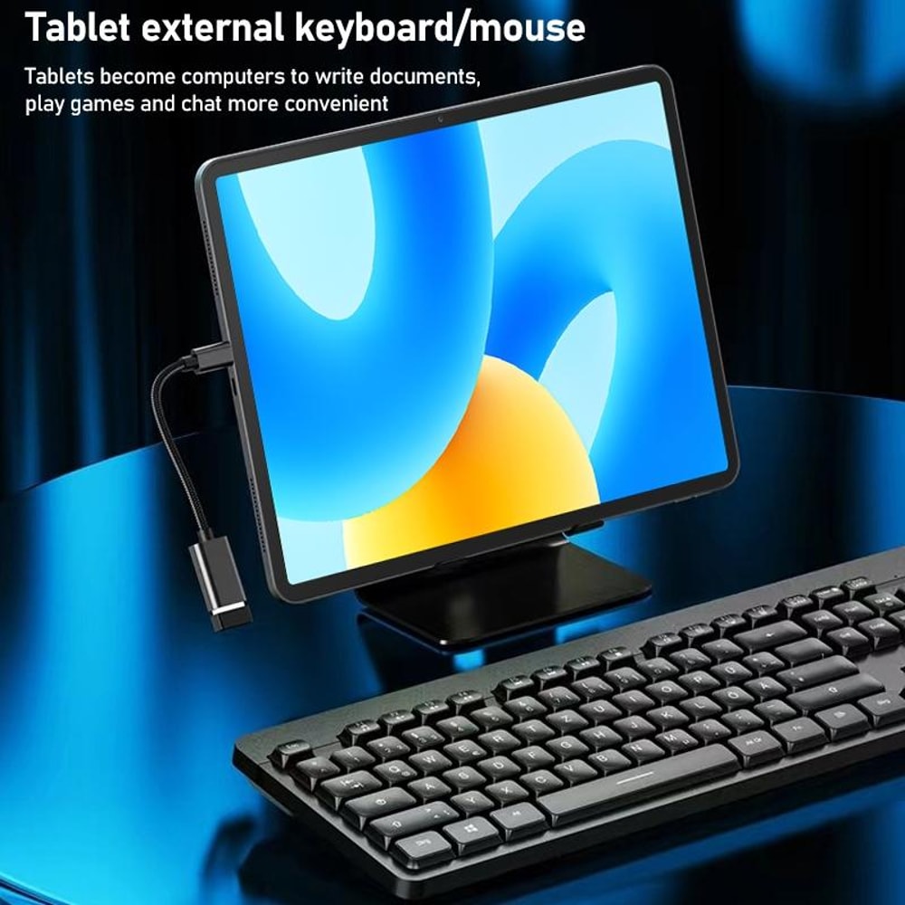 USB C OTG Adapter Cable Metal USB To USB C Male Fast Data Transfer Charger 3