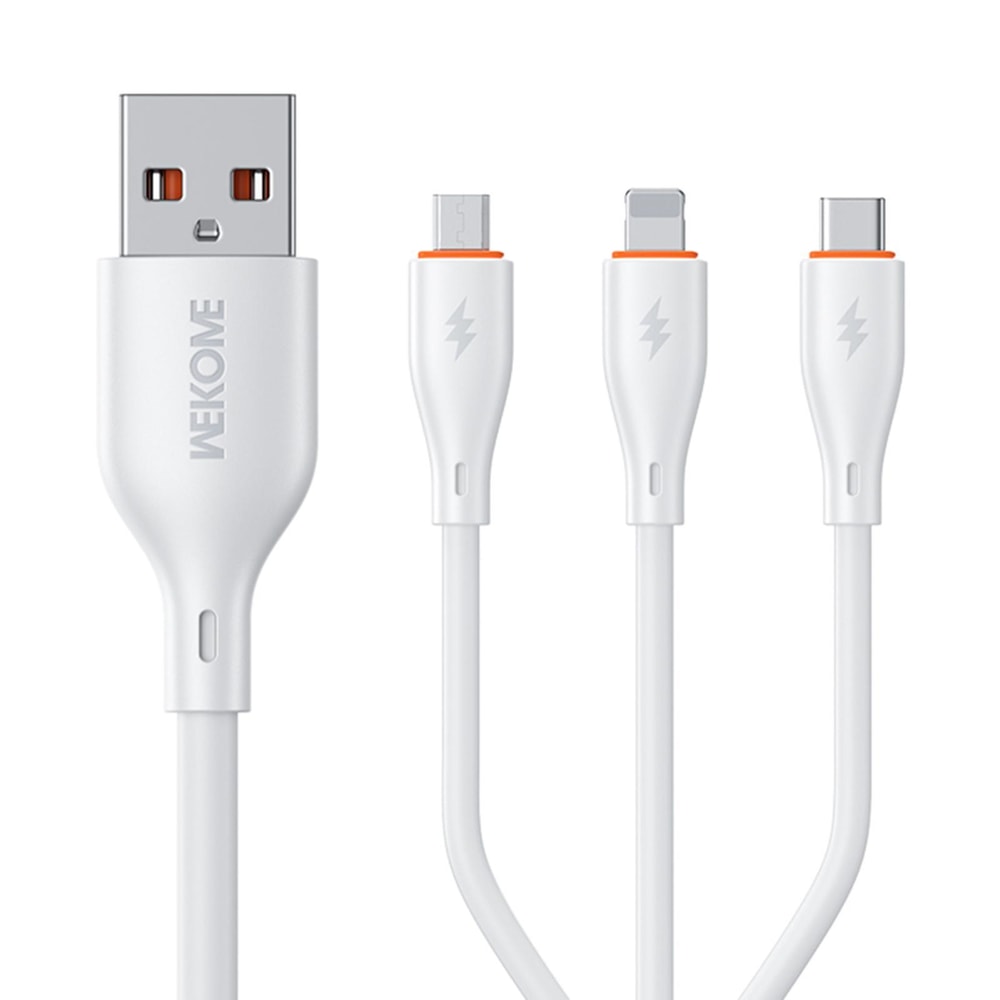 3 In 1 Fast Charging Cable 66W Universal Multi Charging Cable USB To Type C Lightning Micro 3