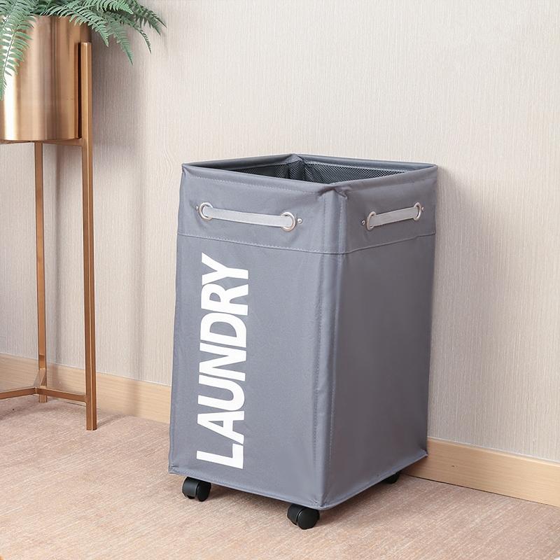 Foldable laundry basket with Wheels Waterproof laundry hamper Organizer Bin