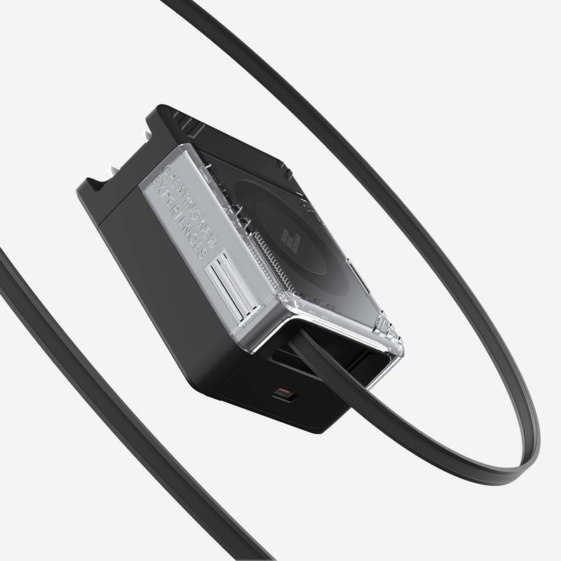 IceCore 65W GaN Fast Charger With Retractable USB C Cable Dual Port Power Adapter 4