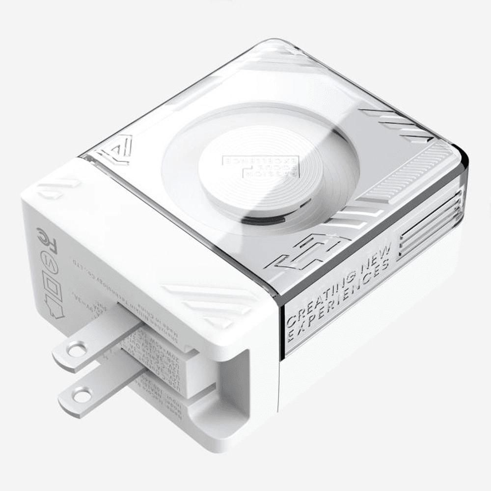 IceCore 65W GaN Fast Charger With Retractable USB C Cable Dual Port Power Adapter 2