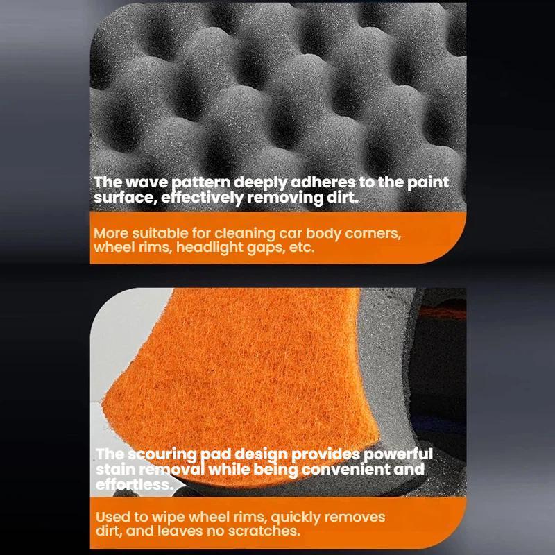 Three Layer High Density Car Wash Sponge with Wave Scrub Design for Effortless Cleaning