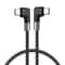 100W USB C Cable Right Angle Braided Fast Charging USB C To USB C Cable 0