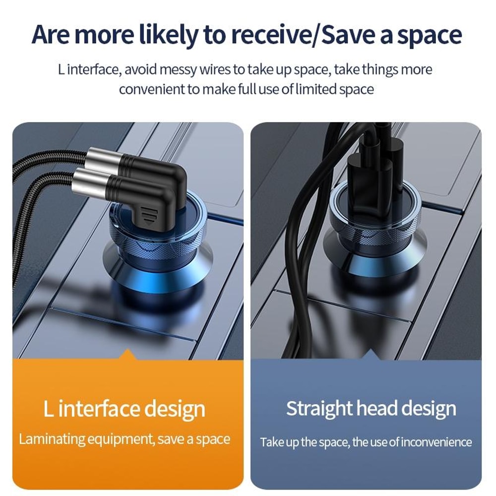 100W USB C Cable Right Angle Braided Fast Charging USB C To USB C Cable 4