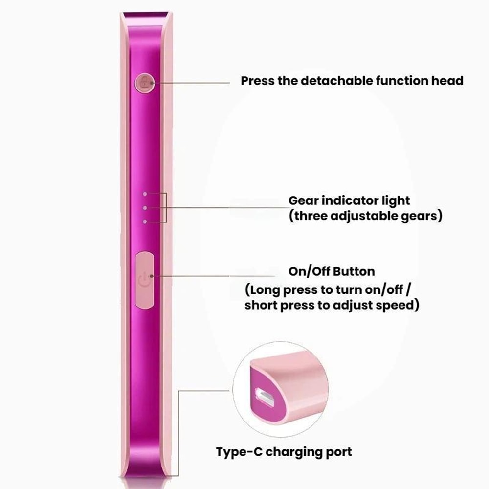 Electric Eyebrow Trimmer Facial Hair Remover For Women With Light 1