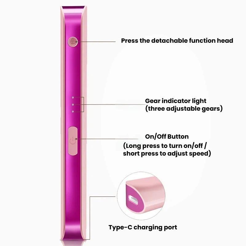 Electric Eyebrow Trimmer Facial Hair Remover For Women With Light 1