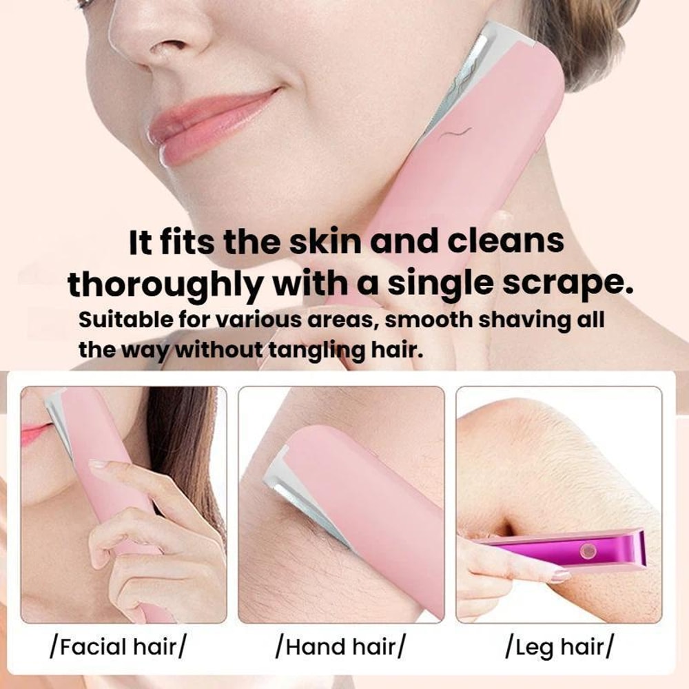 Electric Eyebrow Trimmer Facial Hair Remover For Women With Light 6