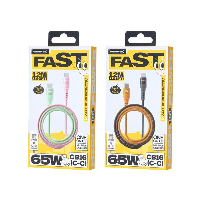 65W Type C Fast Charging Braided Cable USB C To USB C Durable Data Sync Cord 3