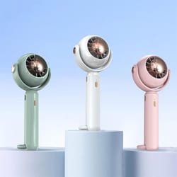 portable mini fan with carabiner clip usb rechargeable handheld fan for outdoor & desk use