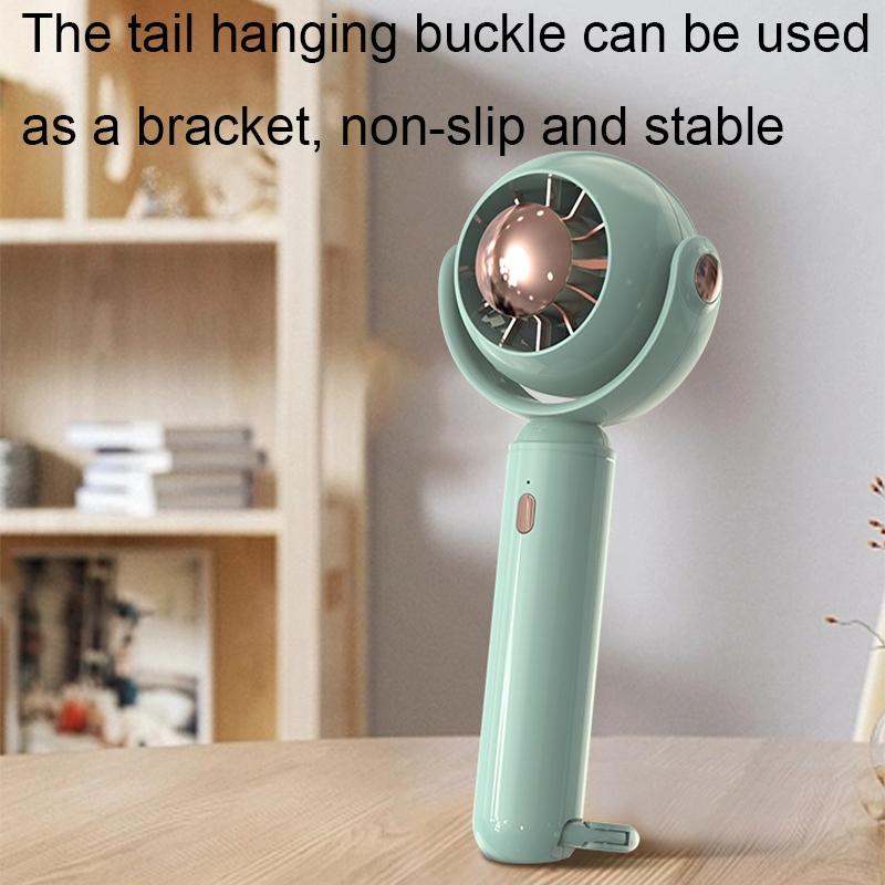 Portable Mini Fan With Carabiner Clip USB Rechargeable Handheld Fan For Outdoor Desk Use 2