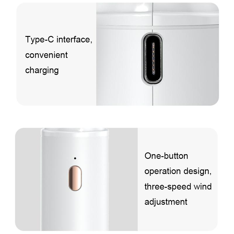 Portable Mini Fan With Carabiner Clip USB Rechargeable Handheld Fan For Outdoor Desk Use 7