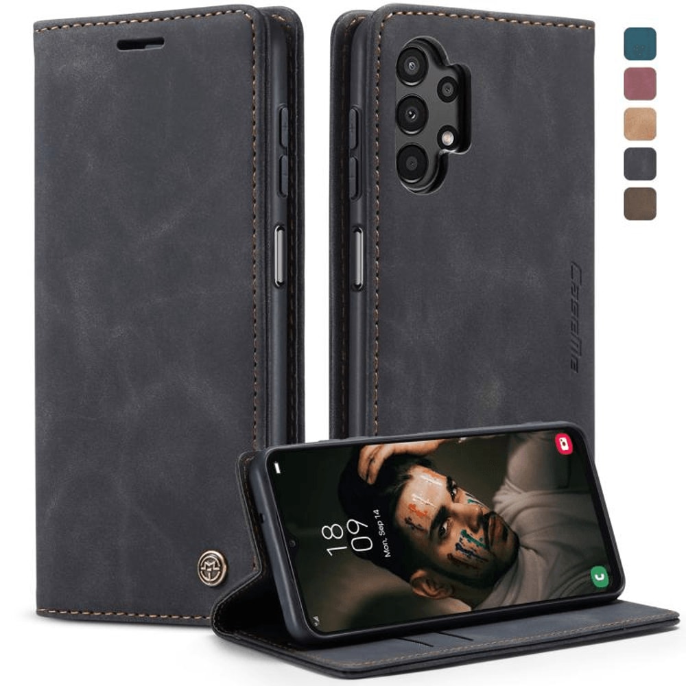 Samsung Galaxy Wallet Case Leather Flip Cover With Card Holder Stand Shockproof Protection 7