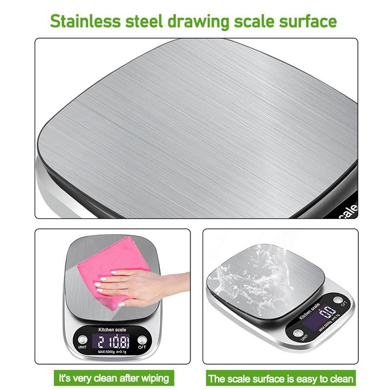 High Precision Digital Kitchen Scale With LCD Display Multi Unit Food And Jewelry Weighing 8