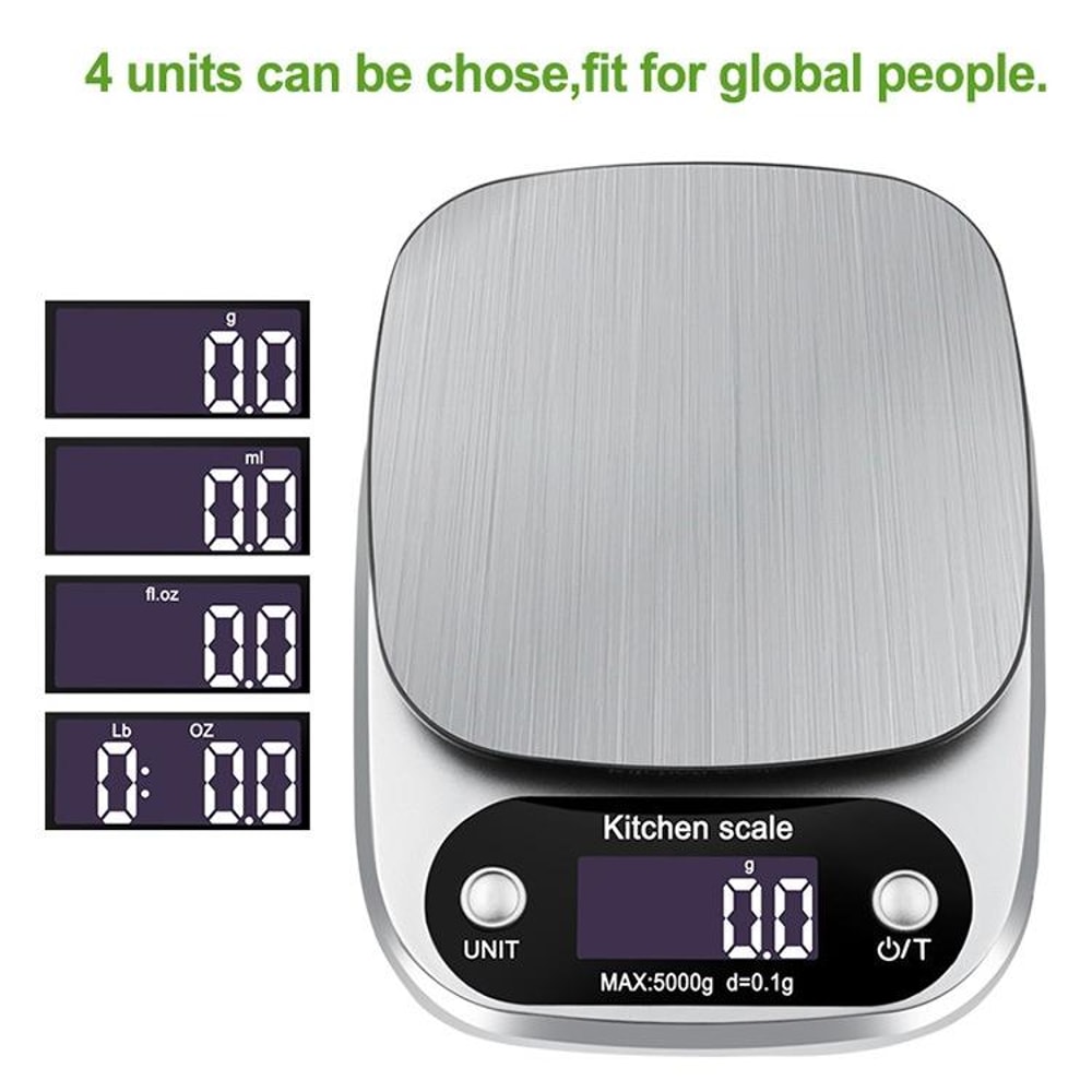 High Precision Digital Kitchen Scale With LCD Display Multi Unit Food And Jewelry Weighing 3