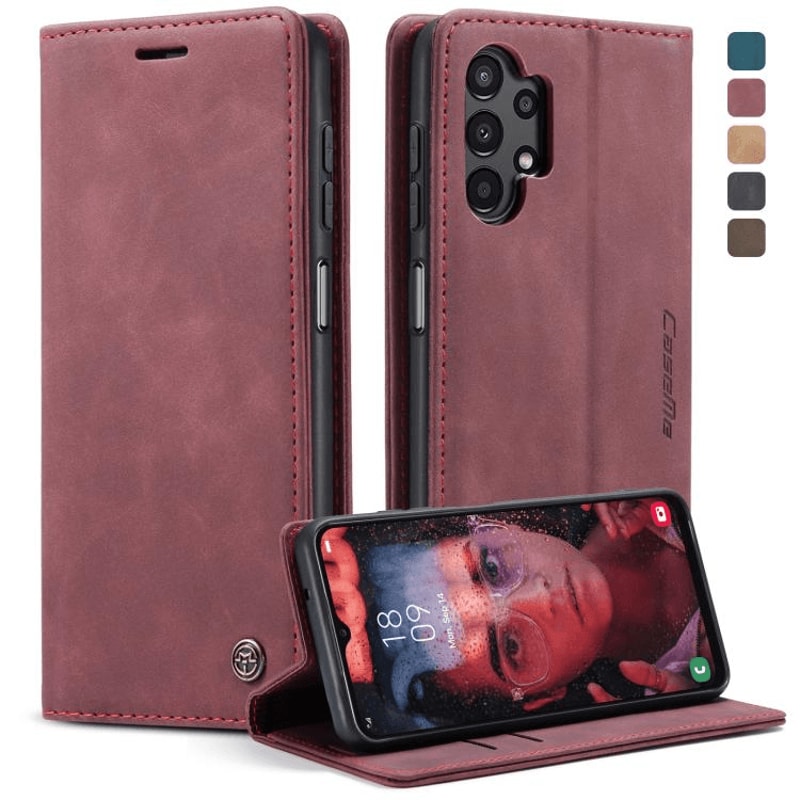Samsung Galaxy Wallet Case Leather Flip Cover With Card Holder Stand Shockproof Protection 9