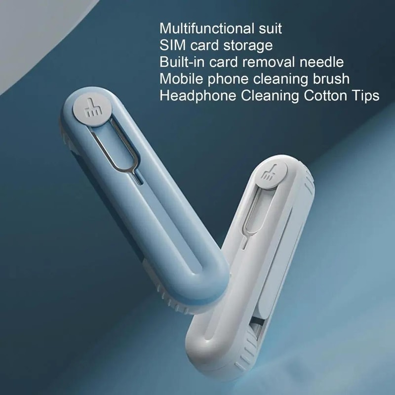 MultiFunction Earbud Cleaning Kit With SIM Tool Portable Phone Cleaning Brush For DustFree Devices 5