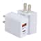 Dual Port Fast USB C Charger 20W PD & QC Compact Travel Wall Adapter