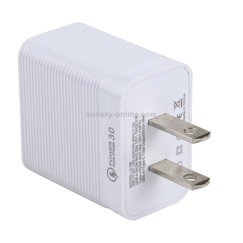 Dual Port Fast USB C Charger 20W PD QC Compact Travel Wall Adapter 5