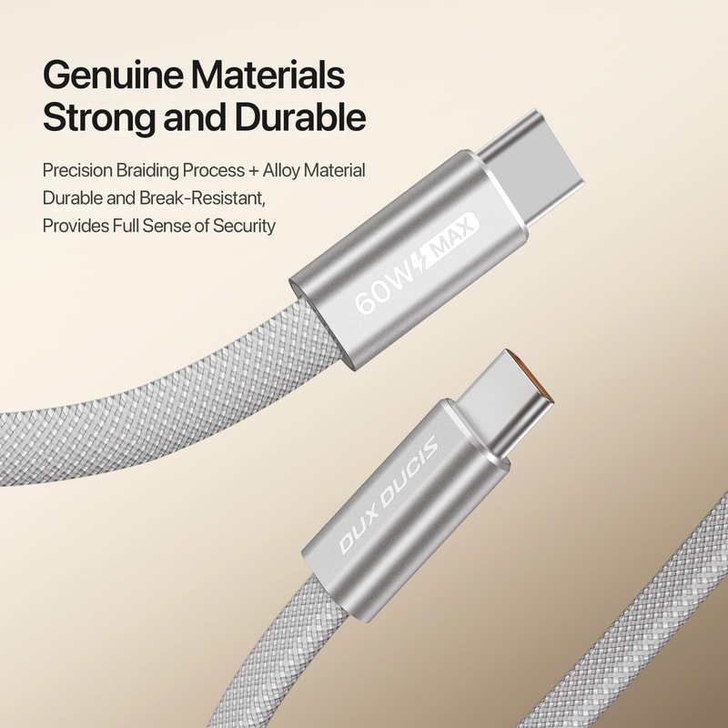 Magnetic USB C Cable 60W Fast Charging Nylon Braided Type C To Type C 11