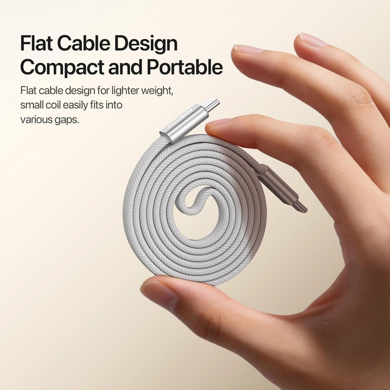 Magnetic USB C Cable 60W Fast Charging Nylon Braided Type C To Type C 8