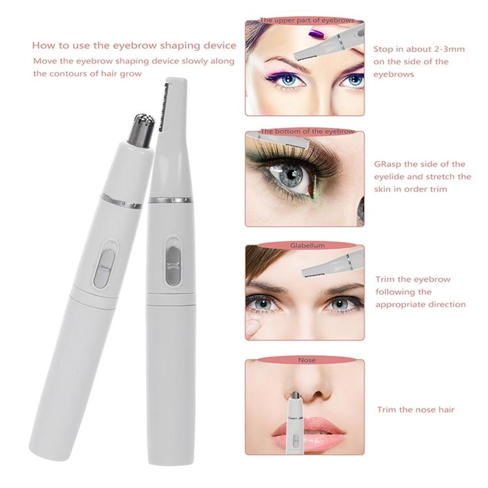 Nose Hair Trimmer Eyebrow Trimmer Portable Facial Groomer 9
