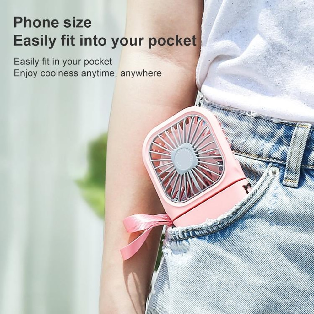 3in1 Portable Neck Fan With Power Bank Quiet USB Rechargeable Foldable Cooling Fan 11