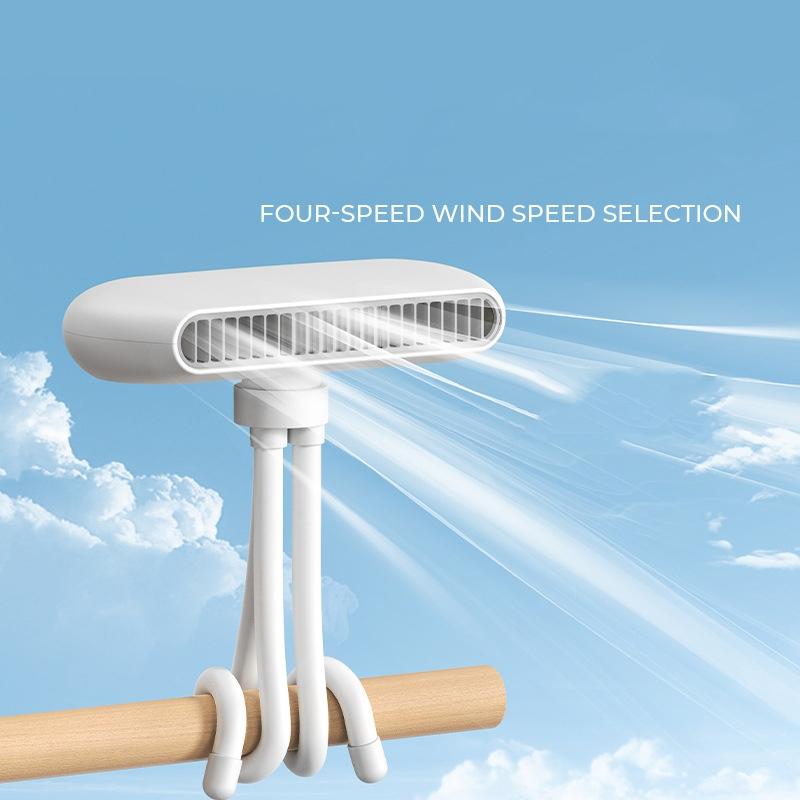 Portable USB Rechargeable Fan With Flexible Tripod Clip For Stroller Desk Travel 1