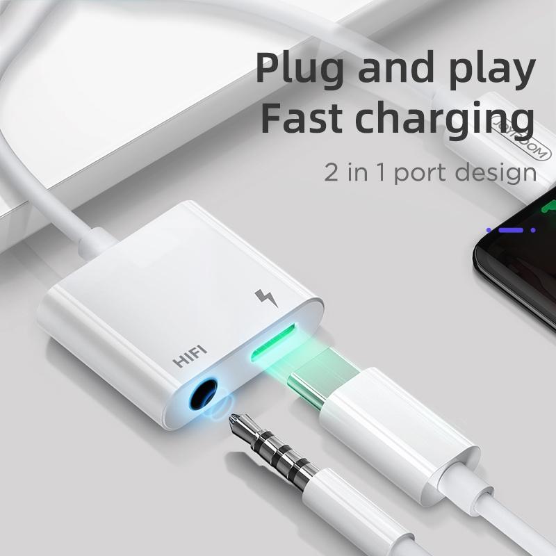 USB C To 35mm Audio Adapter With Charging Splitter For Headphones And Calls 9