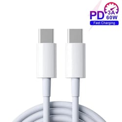 60w fast charging usb c cable durable type c to type c data sync cable