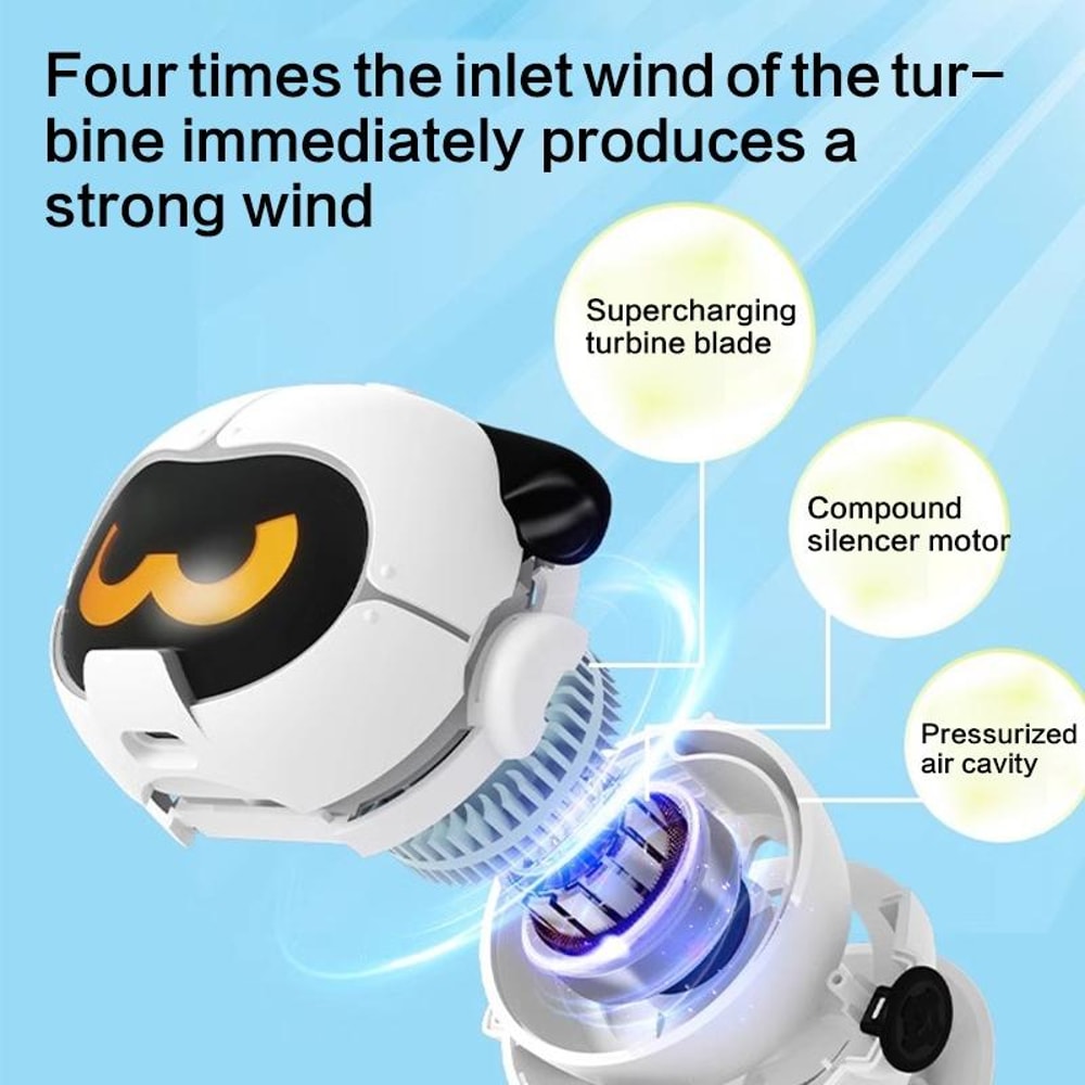 Portable Neck Fan Hands Free Rechargeable Personal Cooling Fan For Outdoor Travel 1