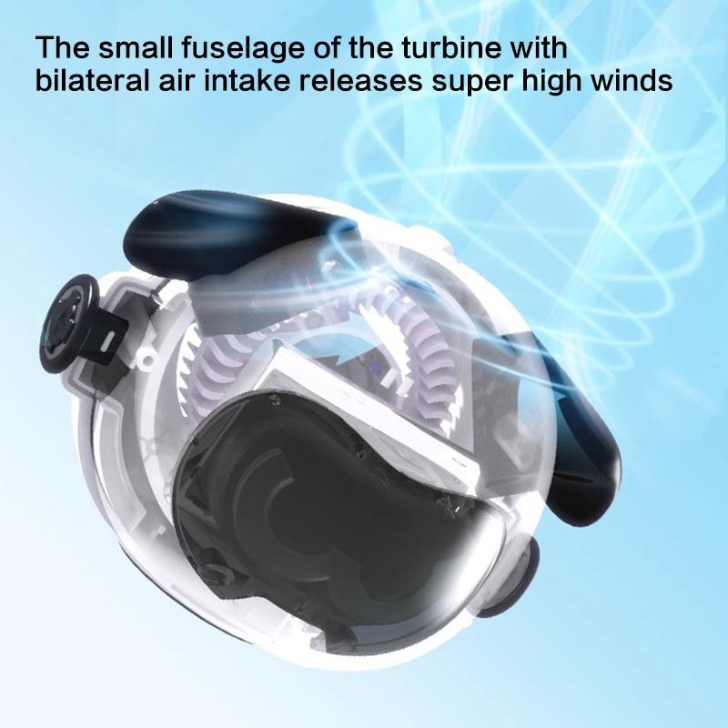 Portable Neck Fan Hands Free Rechargeable Personal Cooling Fan For Outdoor Travel 2