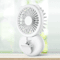 Portable Neck Fan With Clip Fill Light Mini USB Desk Fan Foldable Handheld Cooling Fan 6
