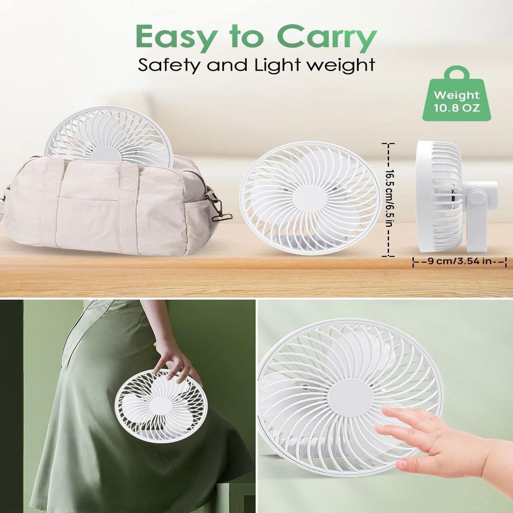 Rechargeable Camping Fan With LED Light Portable Outdoor Tent Fan For Travel And Emergency Use 5