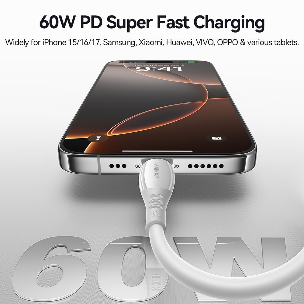 60W Fast Charging USB C Cable Data Sync Durable Type C To Type C Cable 1