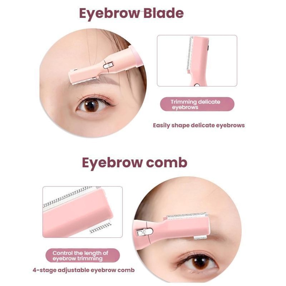 Rechargeable Facial Hair Remover Eyebrow Trimmer For Women Precision Eyebrow Razor For Smooth Pain 3