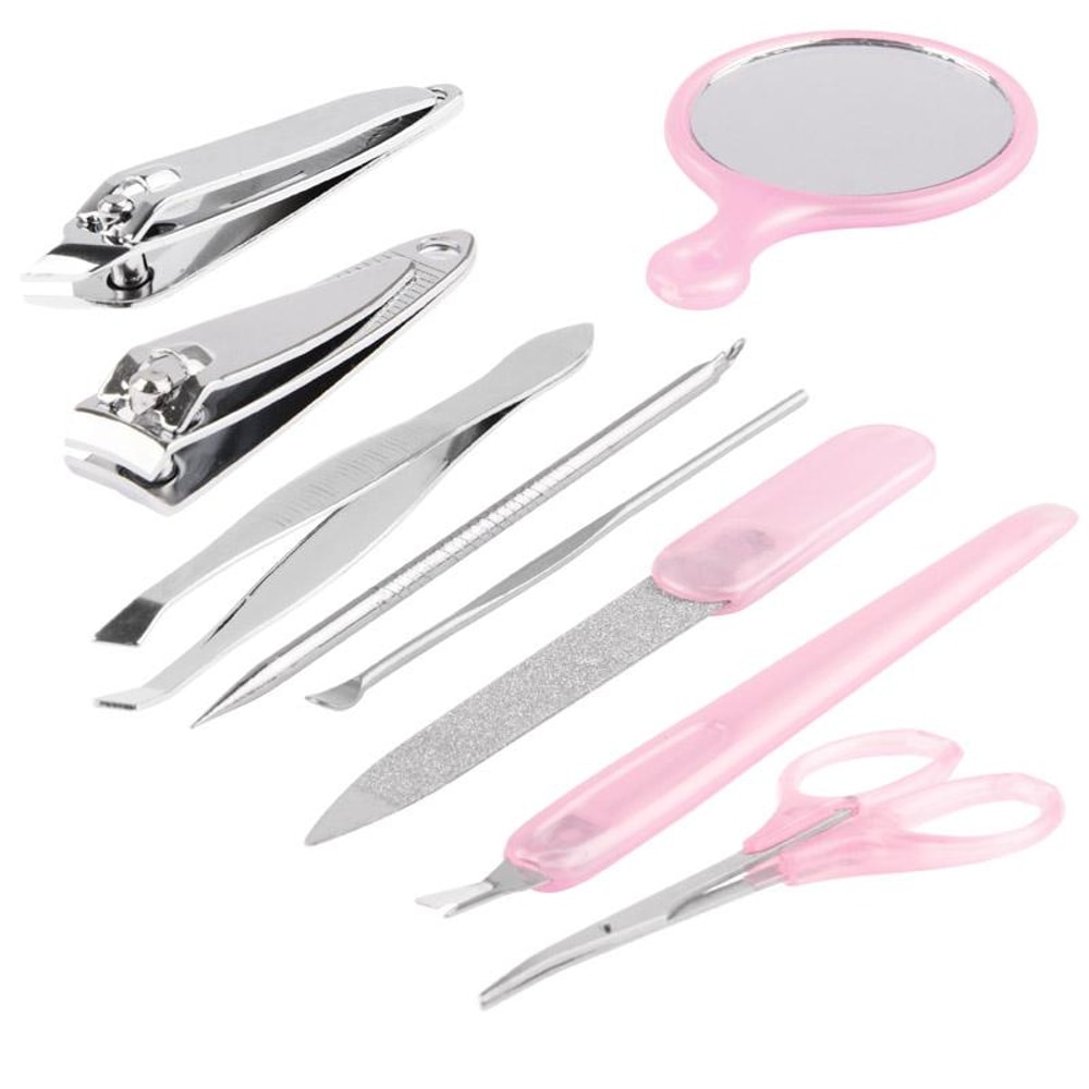 10in1 Portable Manicure Set Apple Case Nail Care Kit For Travel Home Grooming 1