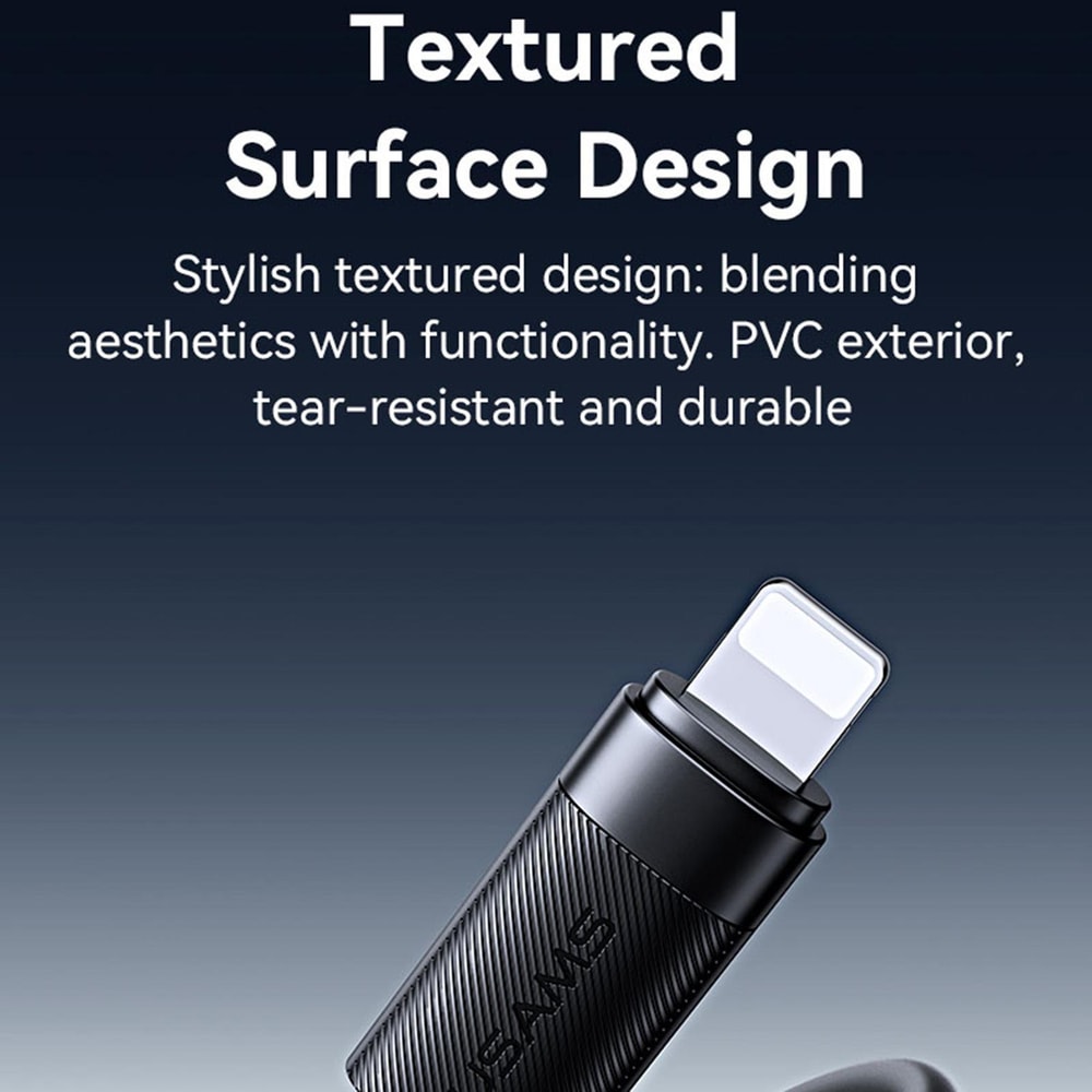 Fast Charging Lightning Cable 1M Durable USB To Lightning Data Sync Cord 5