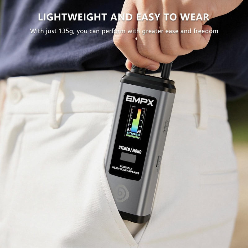 Portable Headphone Amplifier With Display Stereo Mono Studio Monitor Amp For Musicians 12