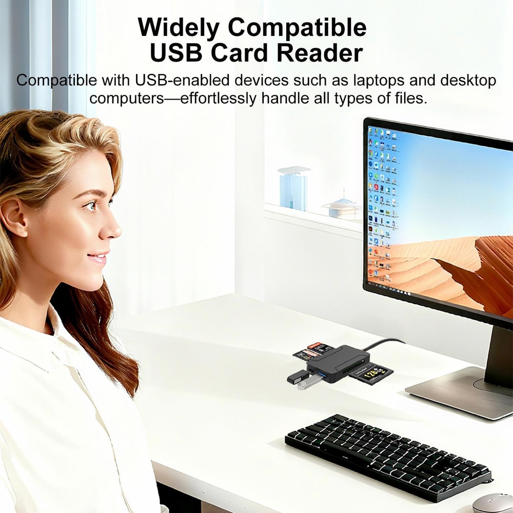 USB 30 Multi Card Reader With Type C OTG High Speed SD TF CF Memory Card Adapter 13