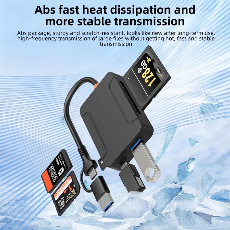 USB 30 Multi Card Reader With Type C OTG High Speed SD TF CF Memory Card Adapter 10